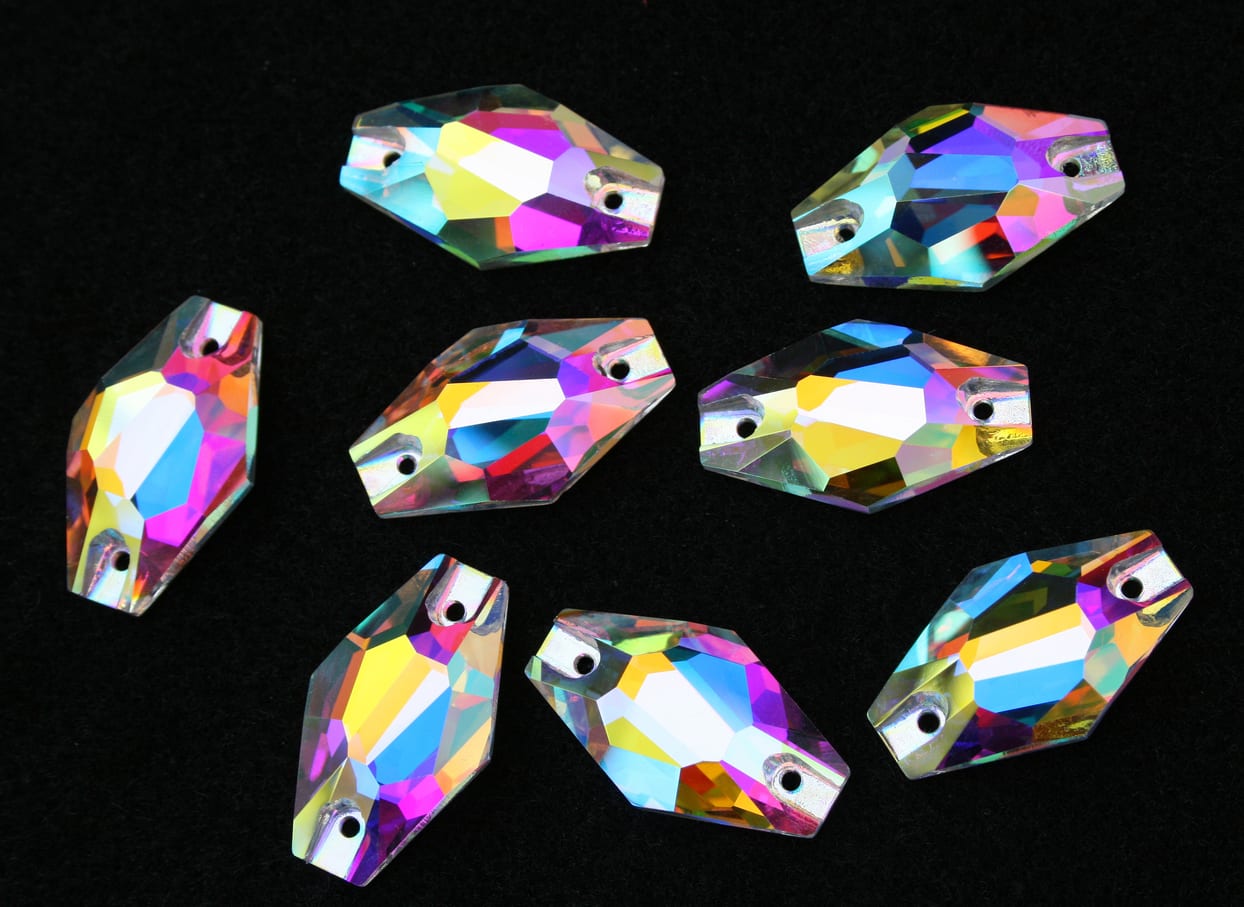 Crystal AB színű hexagon alakú kristály