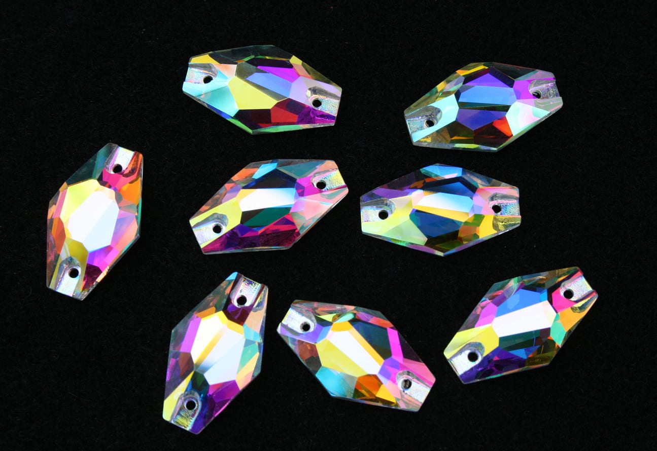 Crystal AB színű hexagon alakú kristály