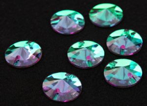 Emerald Dream színű kör alakú kristály