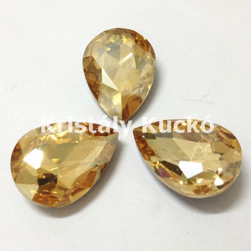 Gold Shadow színű csepp alakú foglalatos kristály