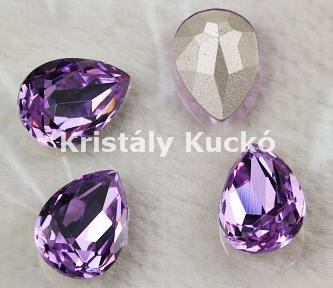 Violet színű csepp alakú foglalatos kristály