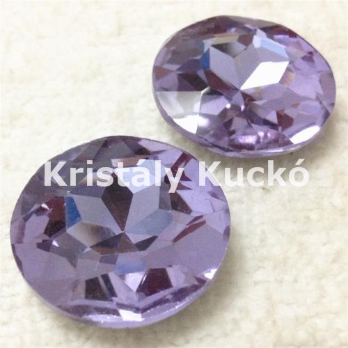 Violet színű kör alakú foglalatos kristály