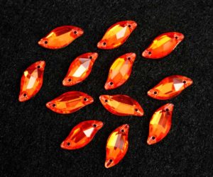 Hyacinth színű levél alakú kristály