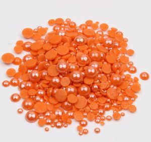 Narancs kerámia félgyöngy