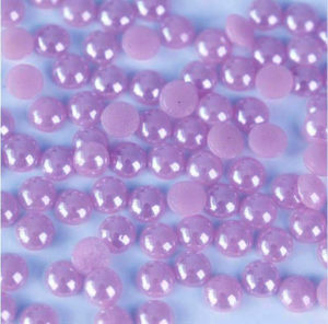 Világoslila kerámia félgyöngy