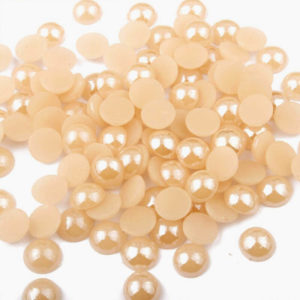 Bézs kerámia félgyöngy