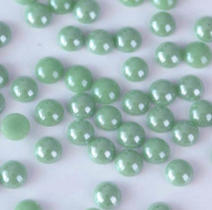 Türkizzöld kerámia félgyöngy