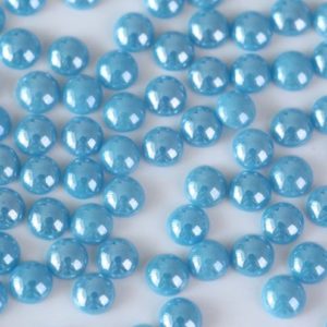 Sötét türkizkék kerámia félgyöngy