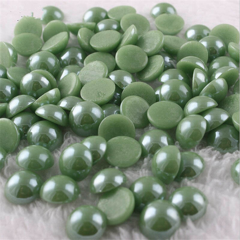 Olajzöld kerámia félgyöngy - 027-es színkód - Kristály Kuckó Olajzöld kerámia félgyöngy