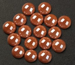 Világosbarna kerámia félgyöngy