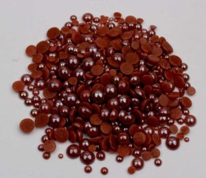 Barna kerámia félgyöngy