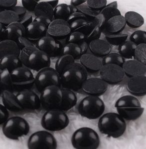 Fekete kerámia félgyöngy