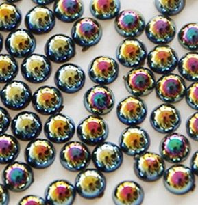 Fekete AB kerámia félgyöngy