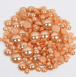 Barackos arany kerámia félgyöngy