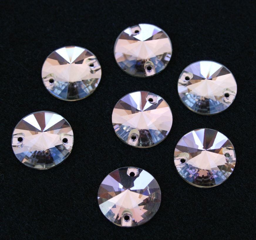 Light Amethyst színű kör alakú kristály