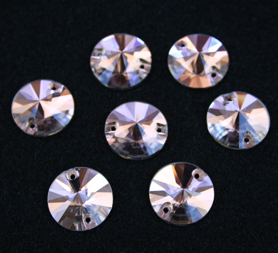 Light Amethyst színű kör alakú kristály