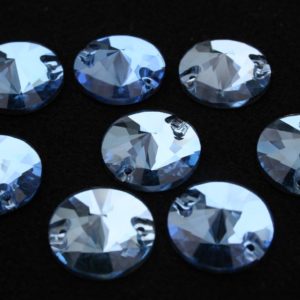 Light Azore színű kör alakú kristály