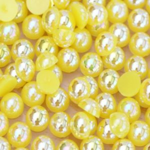 Sárga AB műanyag félgyöngy