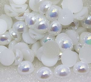 Fehér AB műanyag félgyöngy