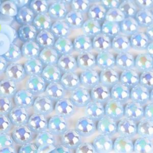 Világoskék AB műanyag félgyöngy