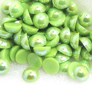 Középzöld AB műanyag félgyöngy