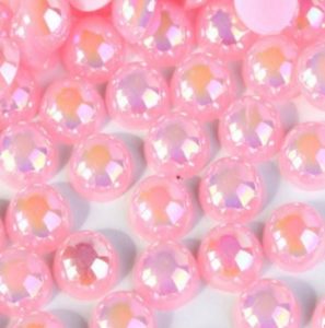 Világos rózsaszín AB műanyag félgyöngy