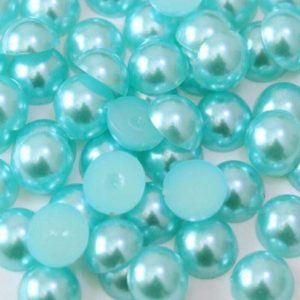 Türkizkék műanyag félgyöngy