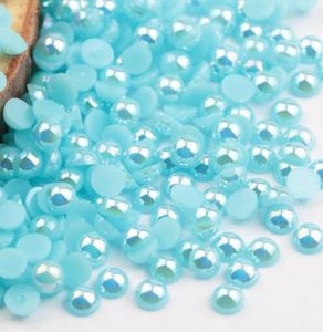Türkizkék AB műanyag félgyöngy