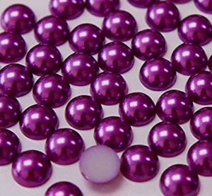 Bordóslila műanyag félgyöngy