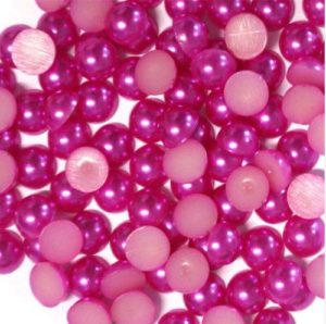 Mályva műanyag félgyöngy