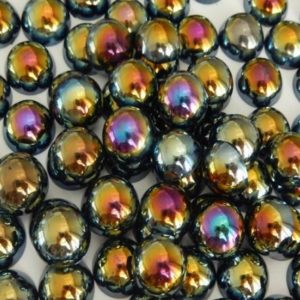 Fekete AB műanyag félgyöngy