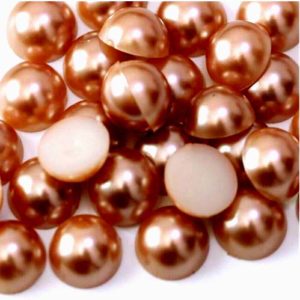 Bronzbarna műanyag félgyöngy