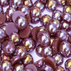 Sötétbarna AB műanyag félgyöngy