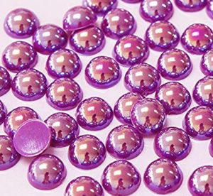 Sötétlila AB műanyag félgyöngy