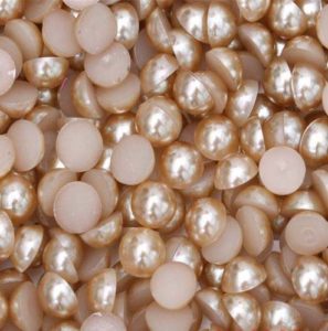 Mogyoróbarna műanyag félgyöngy