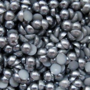 Sötétszürke műanyag félgyöngy