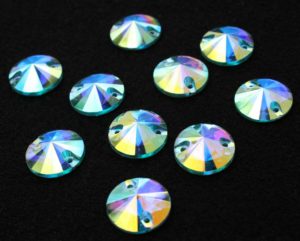 Peridot AB színű kör alakú kristály