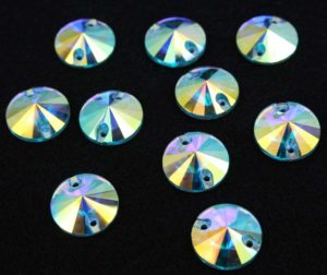 Peridot AB színű kör alakú kristály