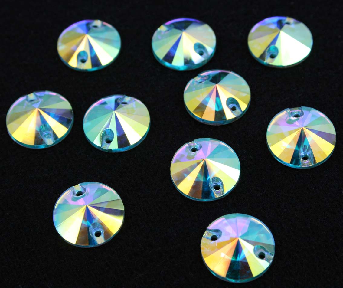 Peridot AB színű kör alakú kristály