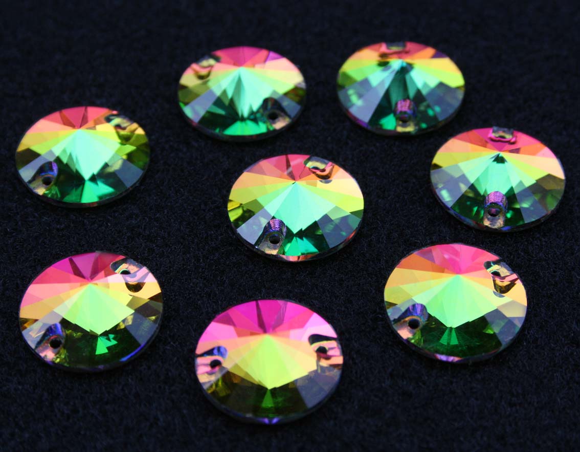 Rainbow színű kör alakú kristály