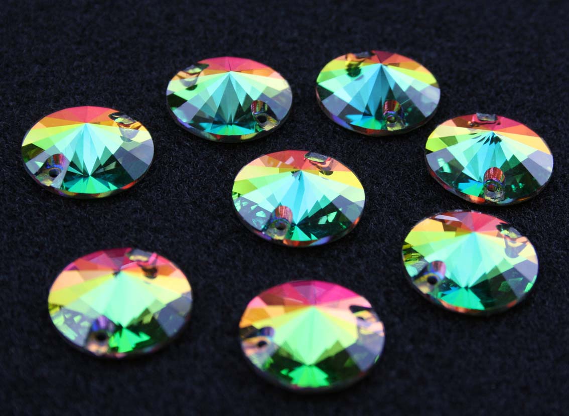 Rainbow színű kör alakú kristály