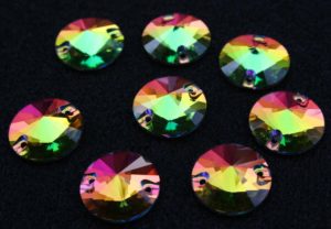 Rainbow színű kör alakú kristály