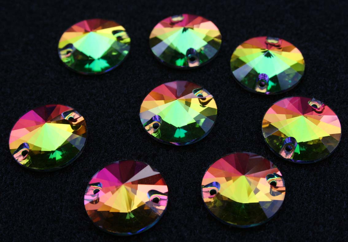 Rainbow színű kör alakú kristály