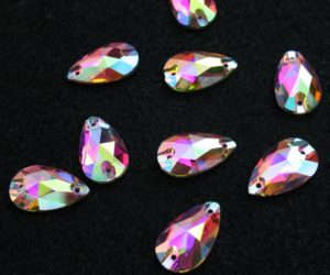 Rose AB színű csepp alakú kristály