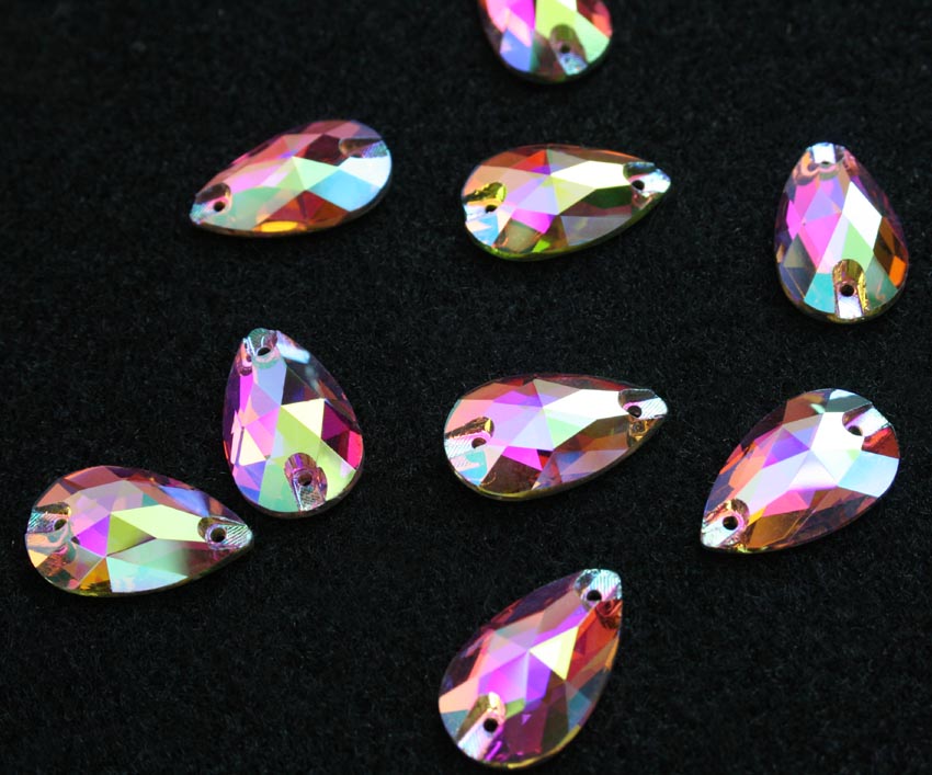 Rose AB színű csepp alakú kristály