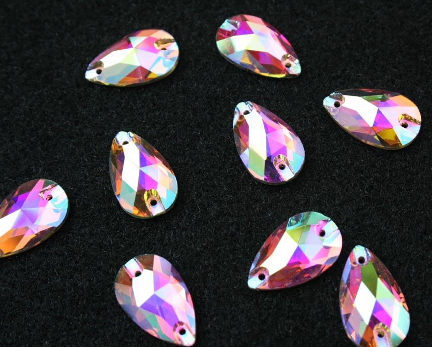 Rose AB színű csepp alakú kristály