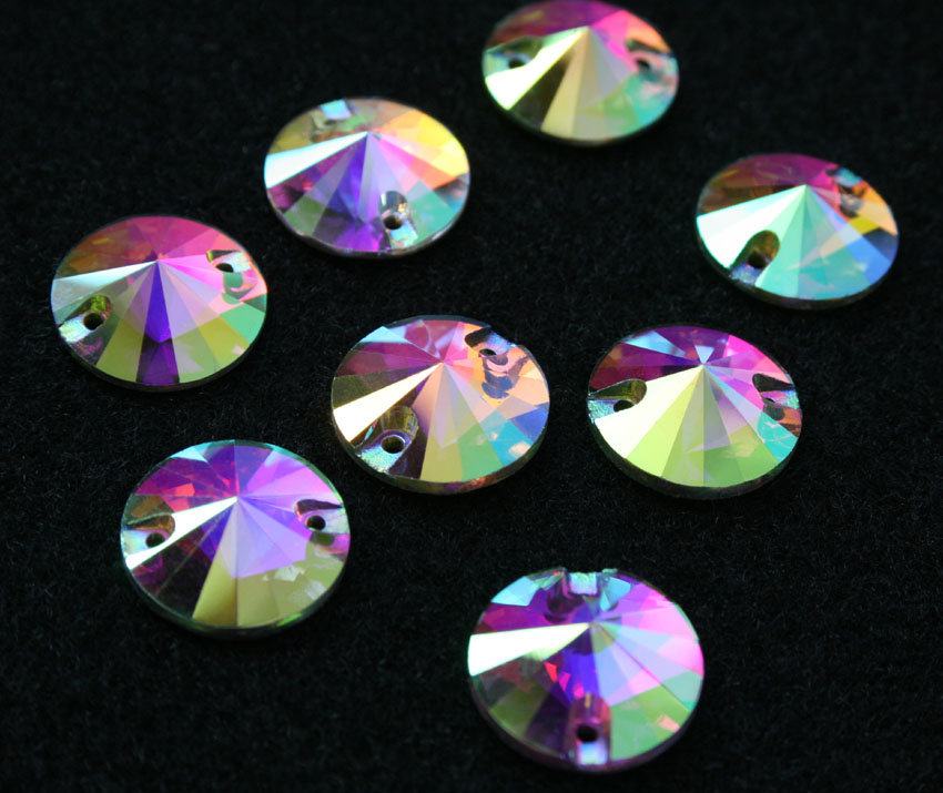 Rose AB színű kör alakú kristály