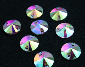 Rose AB színű kör alakú kristály