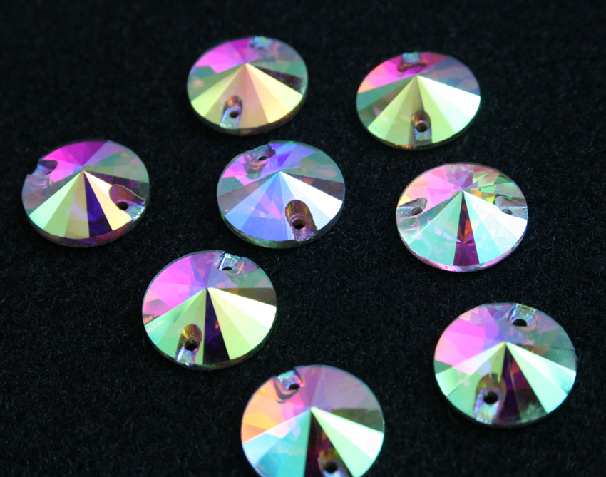 Rose AB színű kör alakú kristály