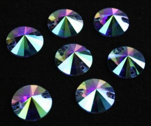 Sapphire AB színű kör alakú kristály